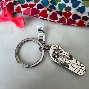 Brighton keychain key ring flip flop Dixie NWT